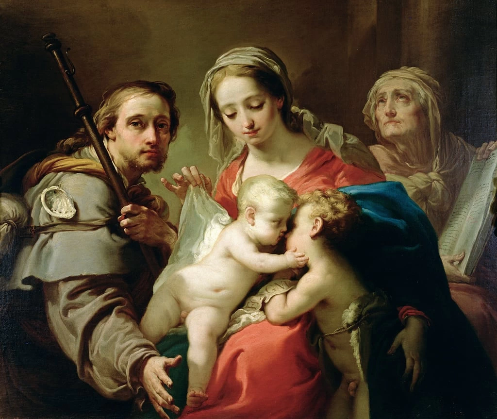 Madonna col Bambino e Santi Giovanni, Anna e Rocco - Gallerie degli Uffizi, Firenze